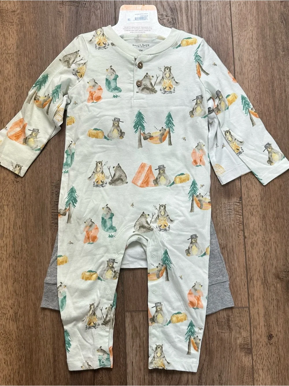 NWT! Burt’s Bees Baby 100% Organic Cotton Set, Outfits, Bib, Unisex, 4pc, 12m